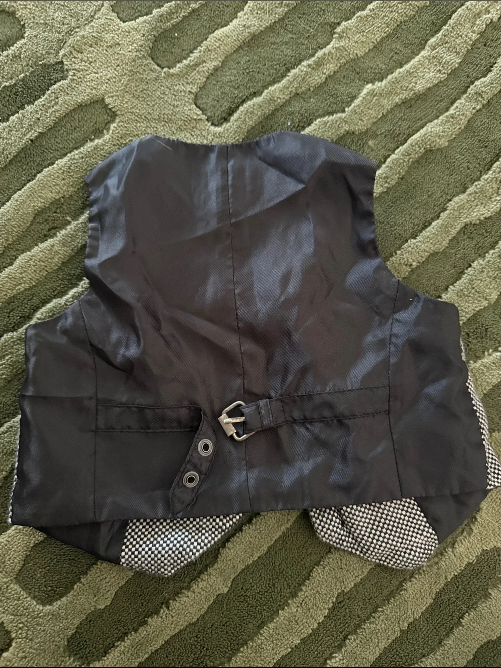 VINTAGE Children's Place Checkered Racing Patch Baby Vest - 12 months - Unique